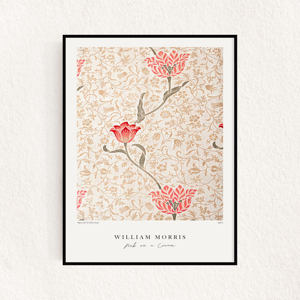 Постер "William Morris - Pink on a Cream" 21х30см #1