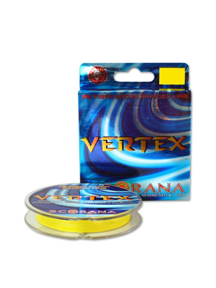 Леска плетеная Scorana "Vertex" флюорисцентная 0.20mm 150m, Артикул: VTXL020Y  #1