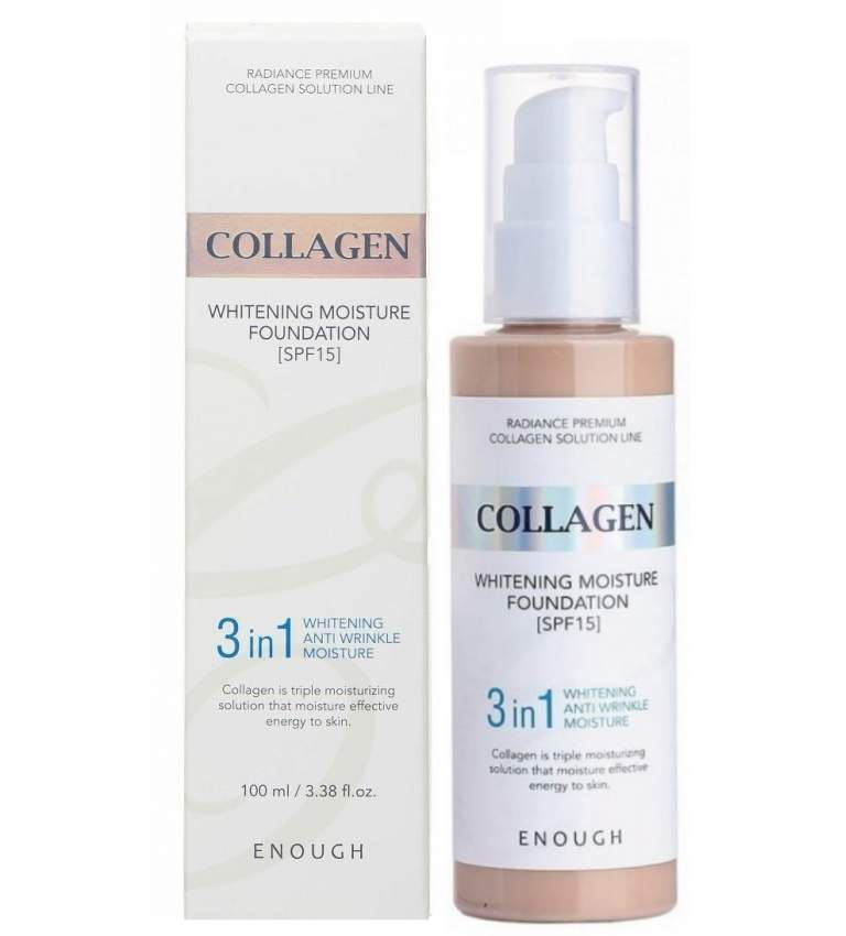 Тональный крем с коллагеном Collagen whitening moisture foundation 3 в 1 №21 , 100 мл  #1