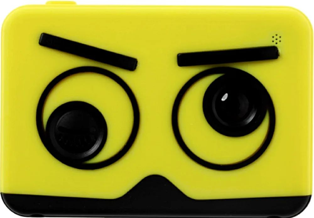 Компактная детская фотокамера с глазами, желтая #1