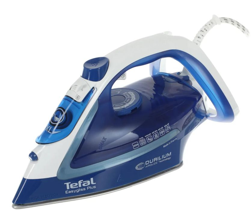 Утюг Tefal Easygliss Plus FV5735E0, Blue/White #1