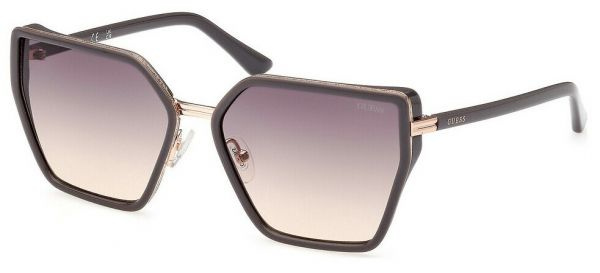 Женские солнцезащитные очки Guess GUS 7871 20B, цвет: черный, цвет линзы: коричневый, бабочка, пластик #1