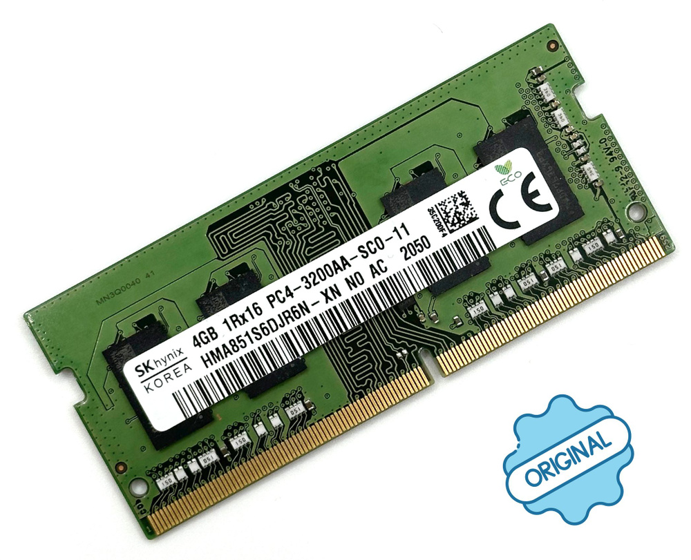 Ramaxel Оперативная память DDR4 4Gb 3200Mhz PC4-3200AA SK Hynix HMA851S6DJR6N-XN SoDimm 1x4 ГБ (HMA851S6DJR6N-XN) #1