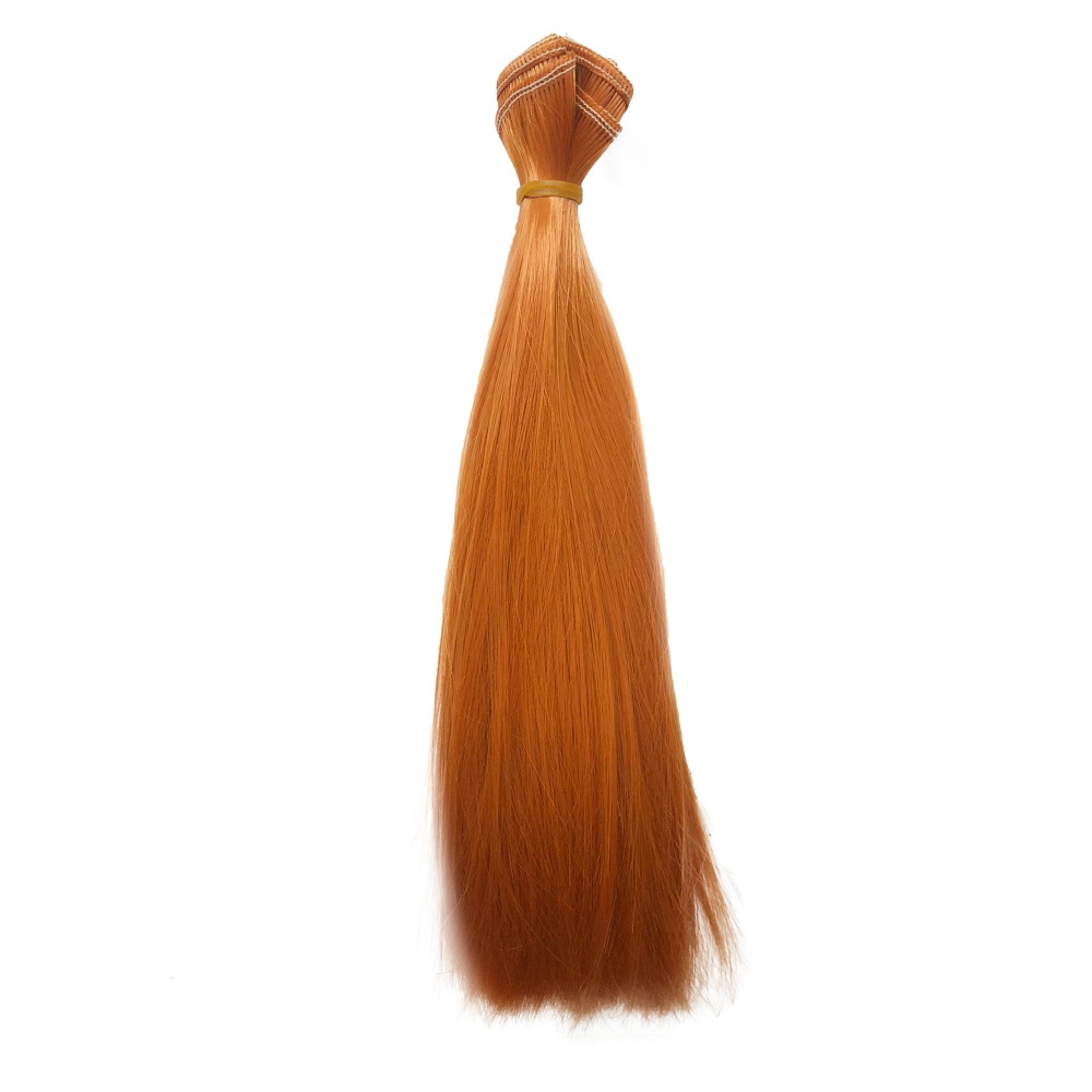 Волосы для кукол, трессы прямые, длина волос 15 см, ширина 100 см, цвет рыжий  #1