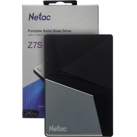 240GB Внешний SSD диск Netac Z7S (NT01Z7S-240G-32BK) черный #1