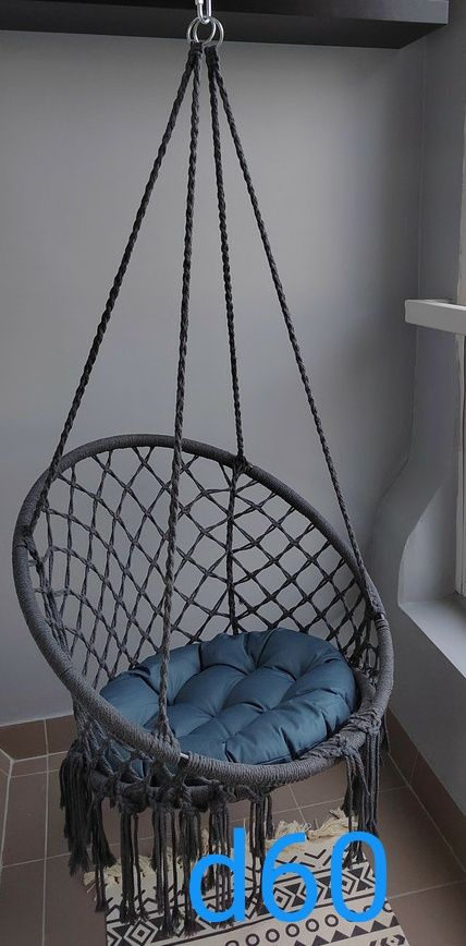 Подушка круглая для садовых качелей в кокон и гамак в подвесное кресло  #1
