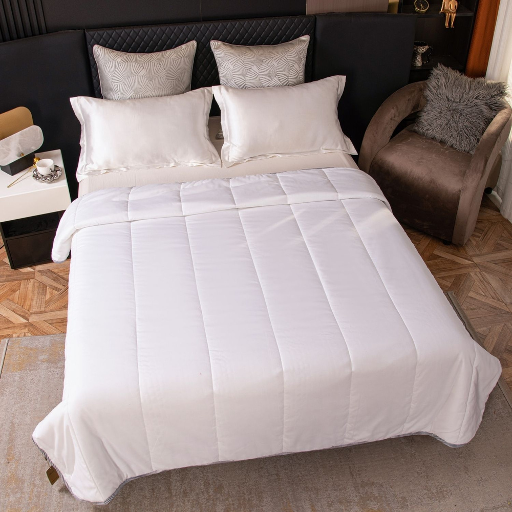 СИТРЕЙД Одеяло 1,5 спальный 150x210 см, Всесезонное, с наполнителем Бамбуковое волокно, Соевое волокно, #1
