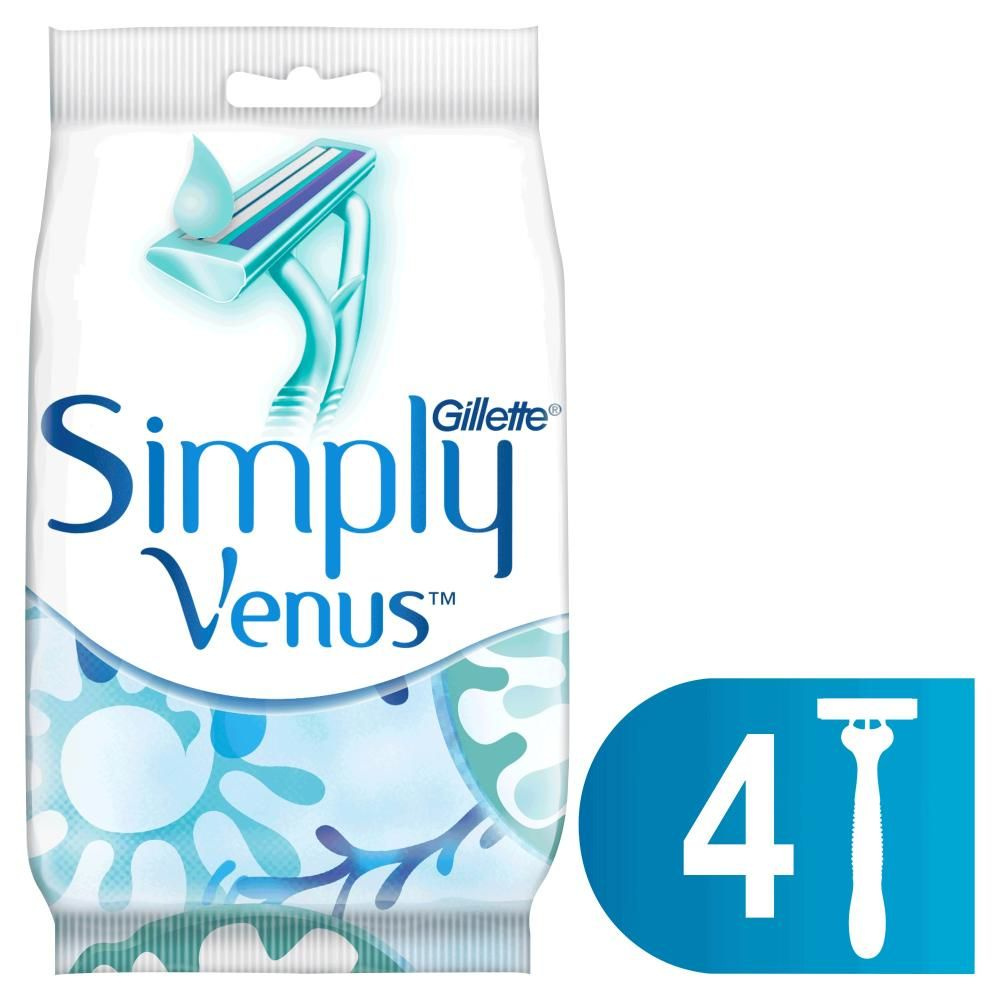Бритвы одноразовые Gillette Simply Venus 2 для женщин 4 шт #1