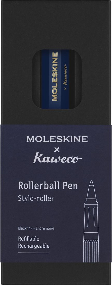 Ручка-роллер MOLESKINE KAWECO (KAWROLLERPENBLUE) синяя в подарочной коробке  #1