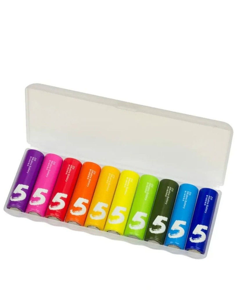 Батарейки щелочные Xiaomi AA Rainbow Batteries (10 Count) LR6 (BHR5393GL) #1