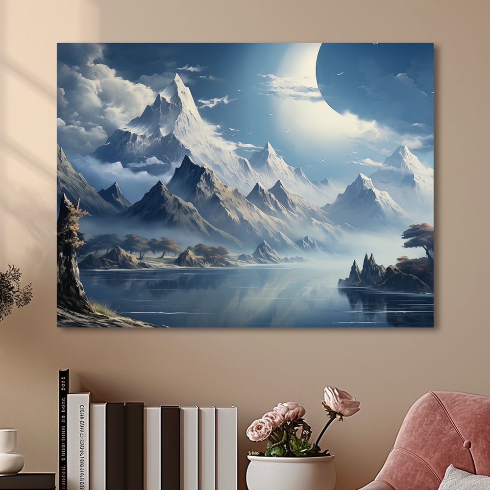 ДоброДаров Картина "Горы в облаках", 48  х 38 см #1