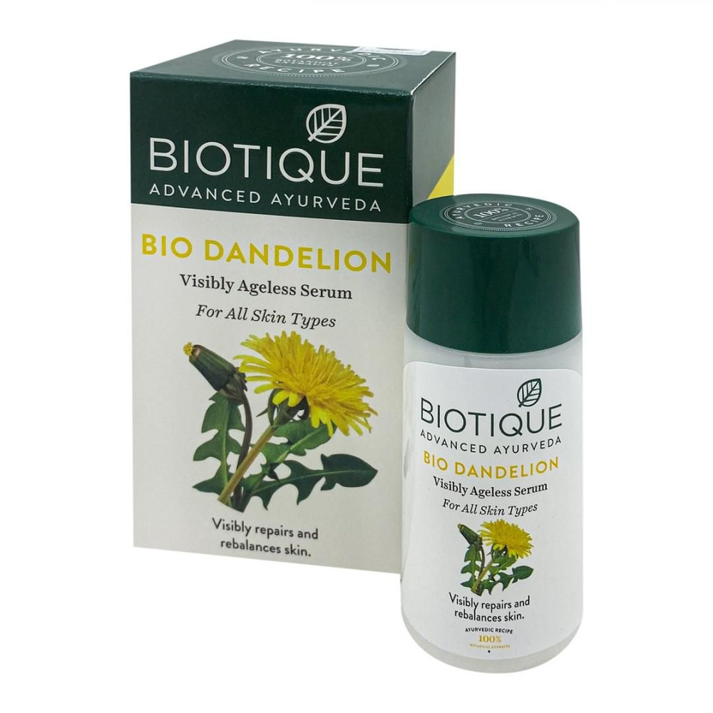 Сыворотка Антивозрастная для лица с экстрактом Одуванчика Биотик / Biotique Bio Dandelion Visibly Ageless #1