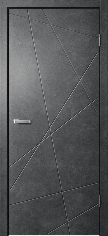 Дверь межкомнатная FLYDOORS комплект LINE 01 ПГ, цвет Бетон темный, 900*2000  #1