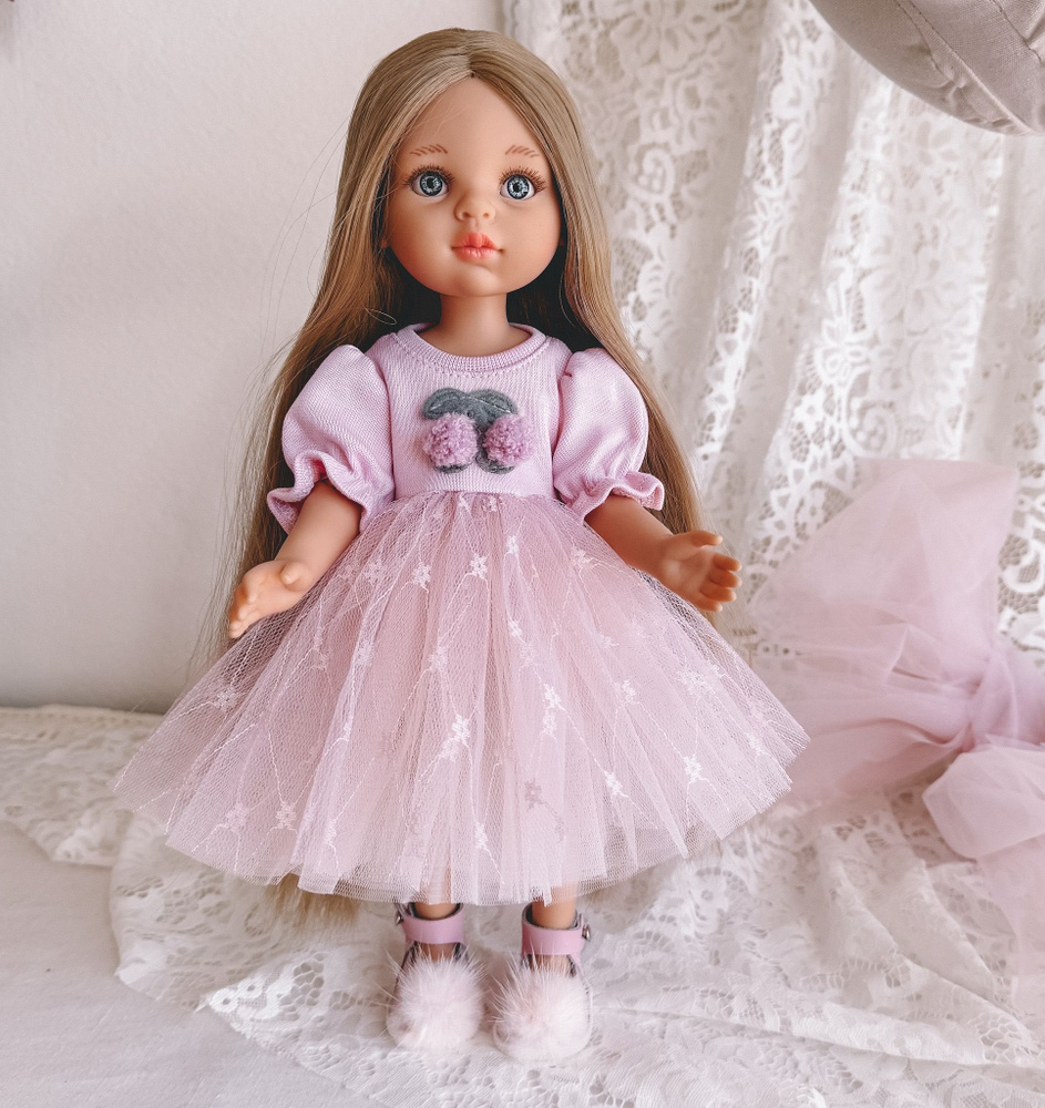 Платье Cherry (без обуви), одежда для куклы Paola Reina 32 см (Паола Рейна)  #1