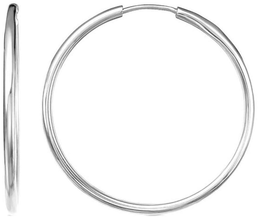 Серьги-кольца Малые, d 1,5см, посеребрение с оксидированием  #1