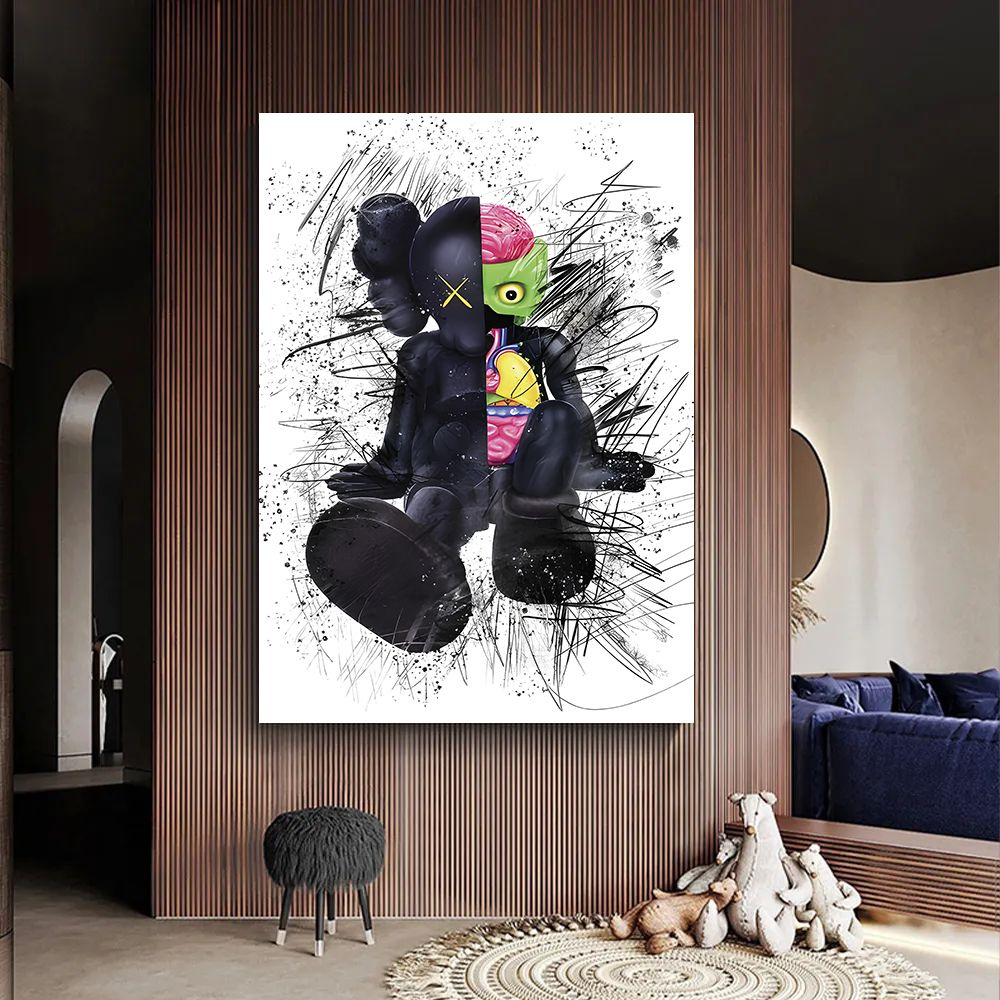 Картина kaws, картина на стену, 40х60 #1