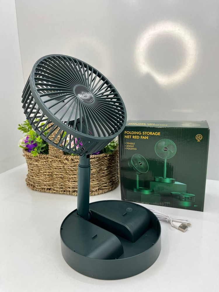 Портативный вентилятор Вентилятор ручной, зеленый #1