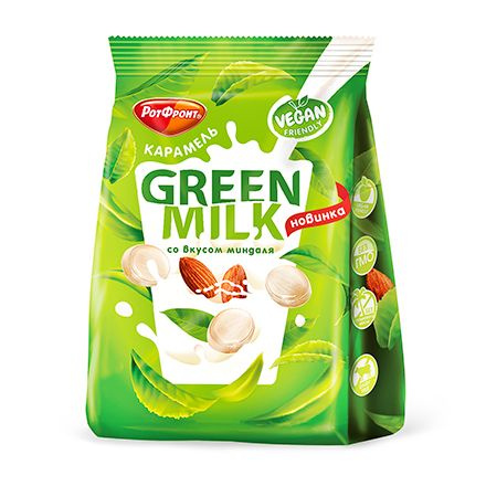 Карамель "Green milk" со вкусом миндаля, 150 гр. #1