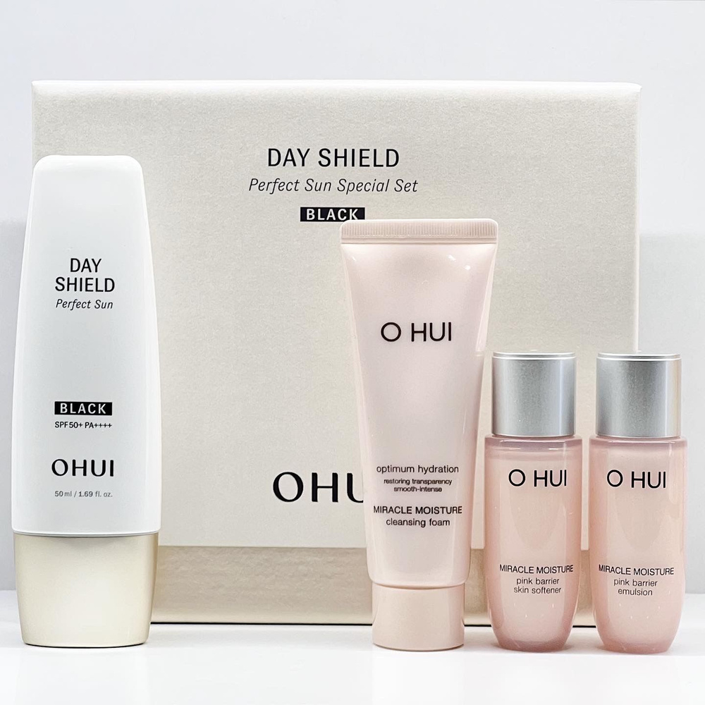 O HUI Солнцезащитный крем (50мл) в наборе DAY SHIELD perfect sun black Special Set  #1