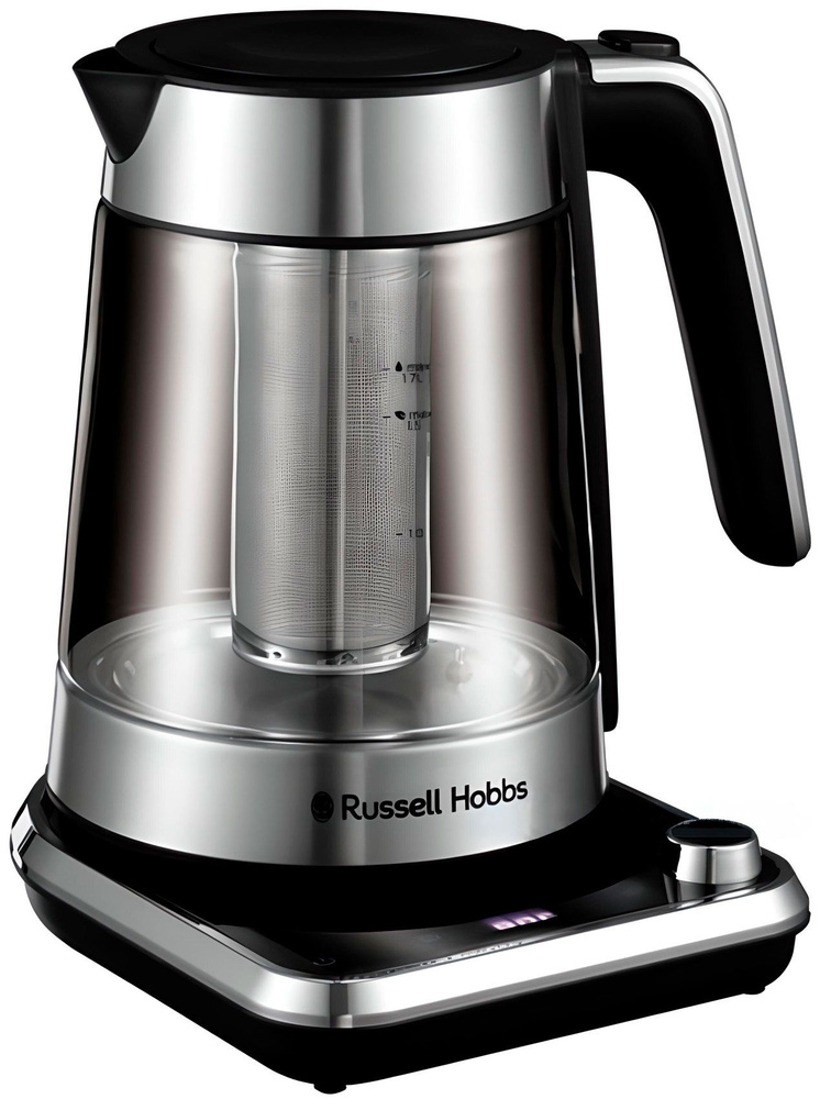 Russell Hobbs Электрический чайник 26200-70 Attentiv, 1,7 литра, 3000 Вт, серый, серебристый, черный #1