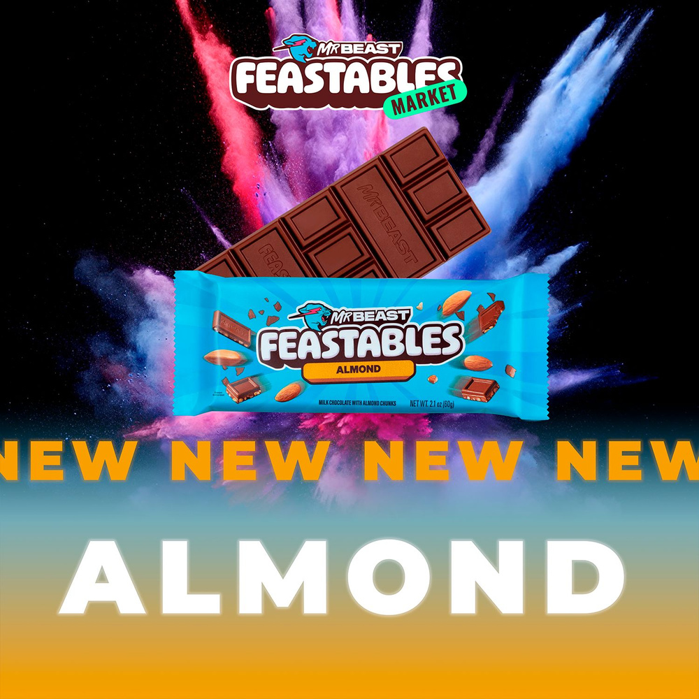Almond шоколад feastables от Mr.Beast #1