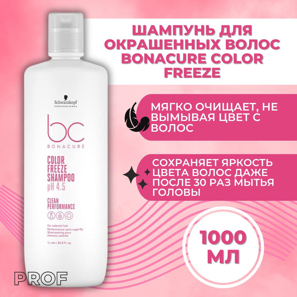 Schwarzkopf Professional Профессиональный шампунь для волос женский мицеллярный бессульфатный Bonacure #1