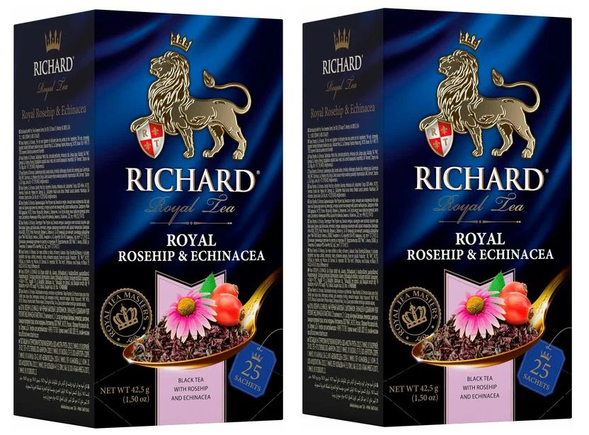 Чай черный Richard Royal Rosehip & Echinacea 25 пак - 2 штуки #1