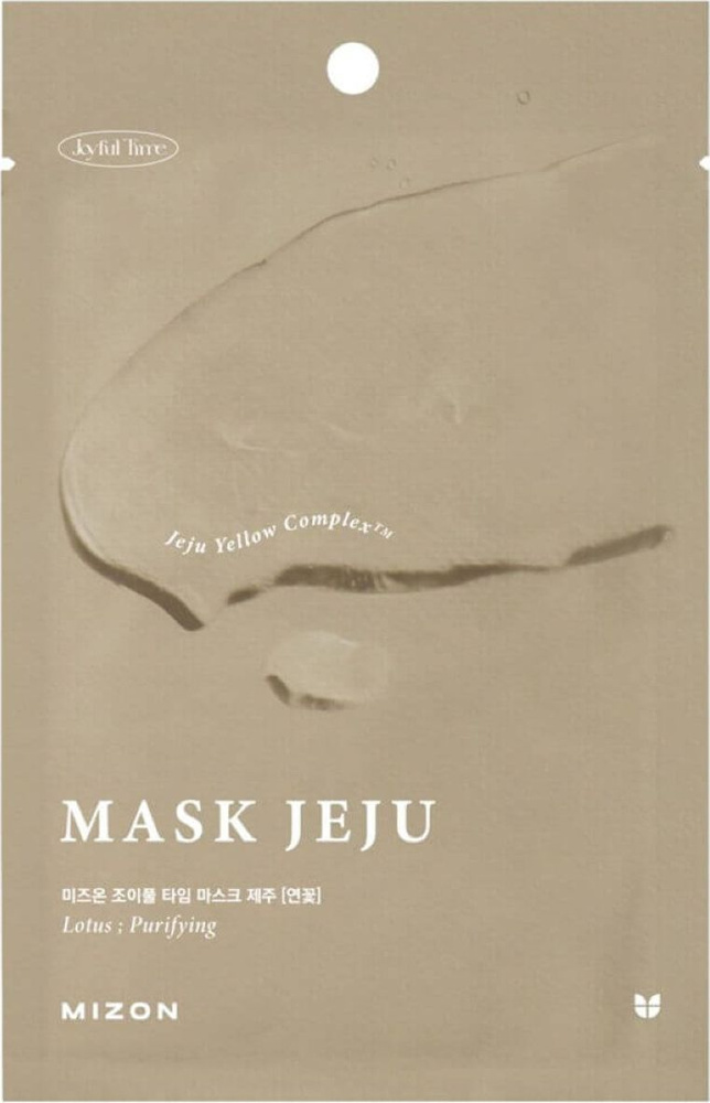 MIZON / Мизон Joyful Time Mask Jeju Lotus Маска для лица тканевая очищающая с экстрактом лотоса для тусклой #1