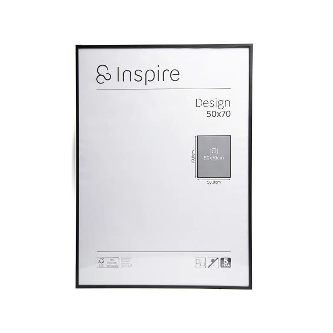 Рамка Inspire Design 50x70 см алюминий цвет черный #1