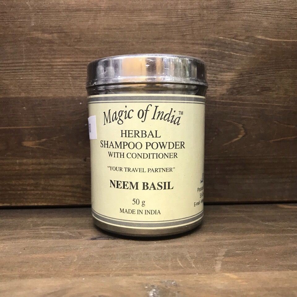 Magic of India NEEM BASIL (Сухой травяной шампунь Ним и Базилик, Мэджик оф Индия), 50 г.  #1