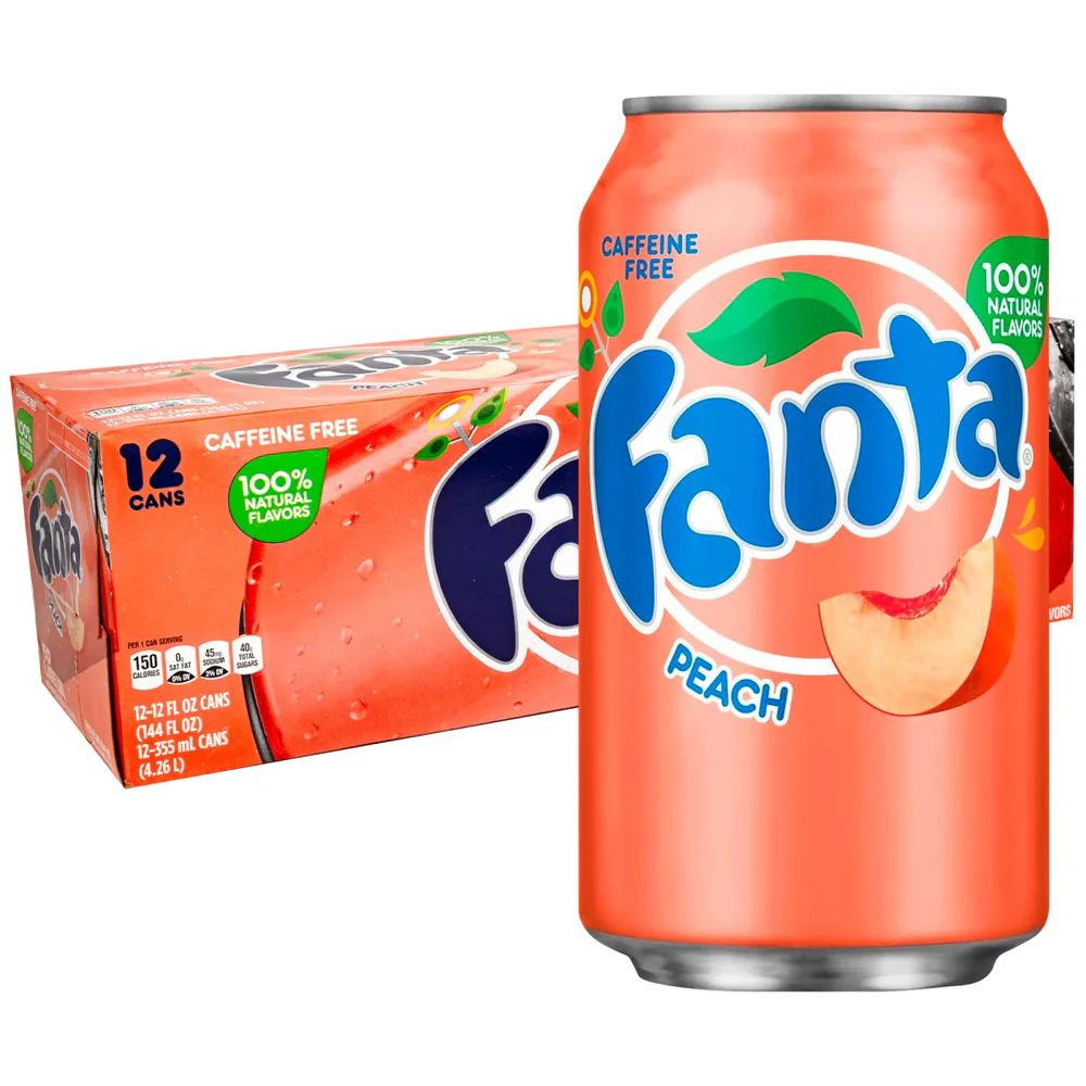 Газированный напиток Fanta Peach (Фанта Персик), США, 355 мл 12 банок  #1