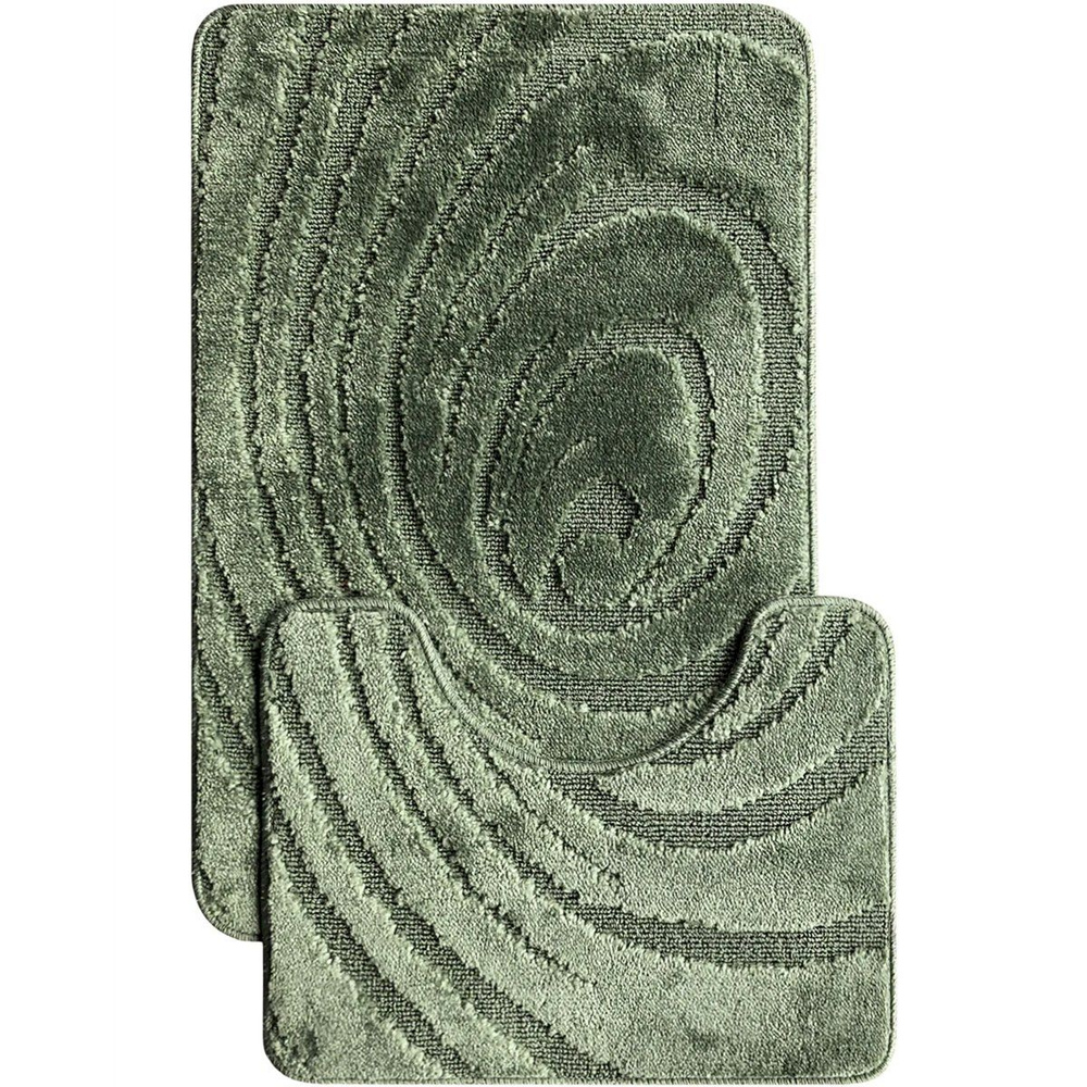Набор ковриков для ванной L'Cadesi Lemis 50х80 см 50х40 см зеленый 65902  #1