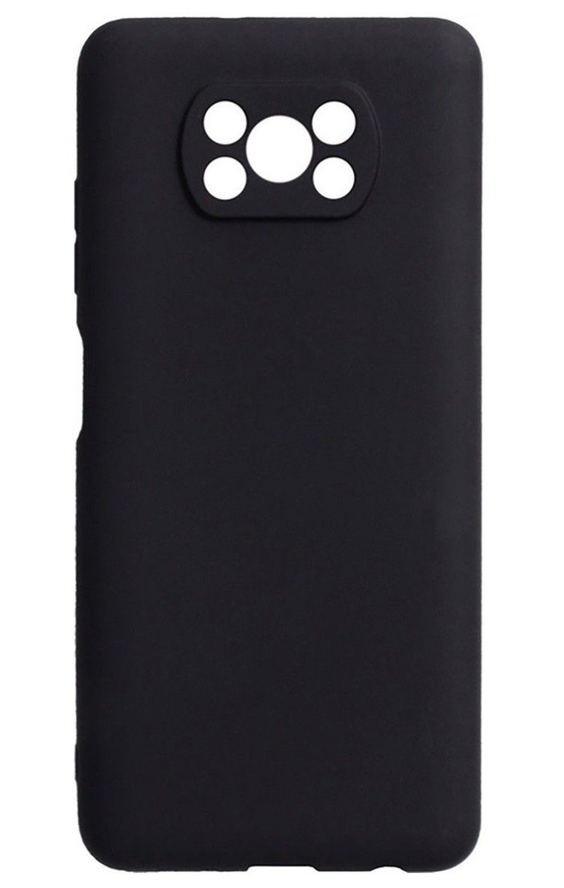Накладка силиконовая FaisON для Poco X3 NFC / Poco X3 Pro матовая черная  #1