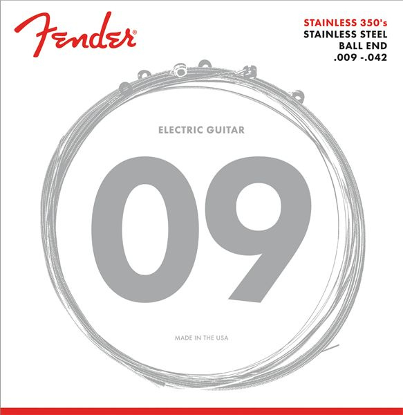 Струны для электрогитары Fender Stainless 350's Guitar Strings, Stainless Steel, Ball End, 350L Gauges #1