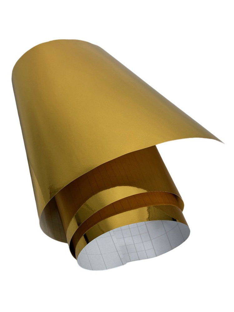 SunGrass / Виниловая самоклеющаяся пленка глянцевая золотистая для авто и мебели - 152х300 см  #1