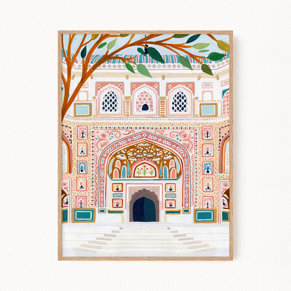 Постер "Amber Palace Jaipur India / Янтарный дворец Джайпур Индия", 40х60 см  #1