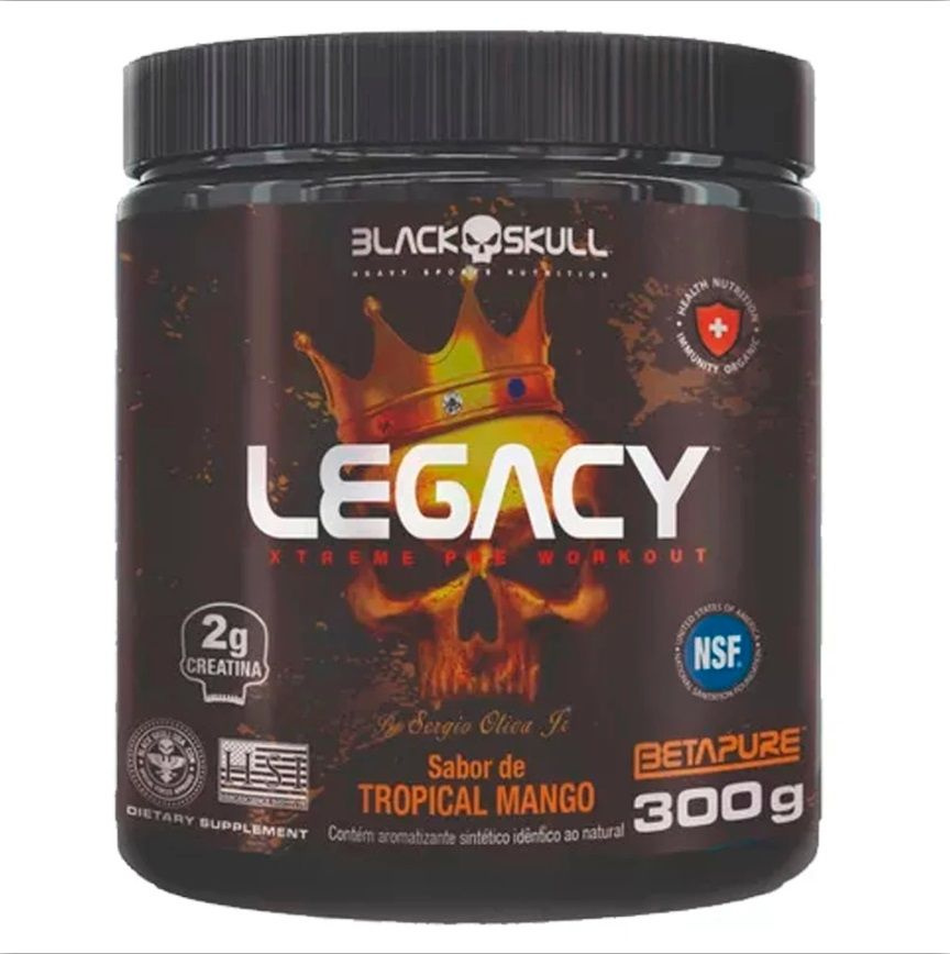 Black Skull, Legacy Xtrime Pre Workout, Предтренировочный комплекс, 300 г (Манго)  #1