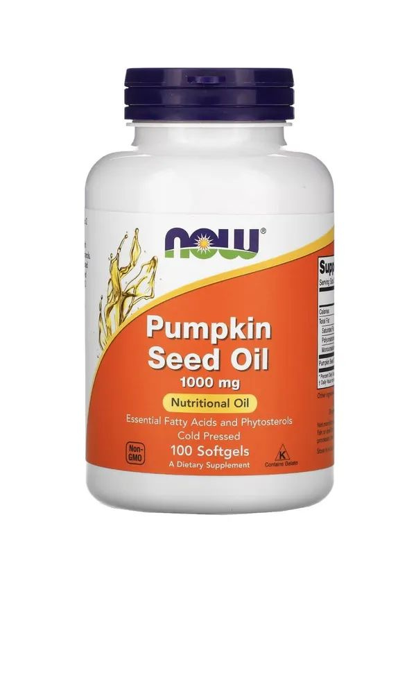 NOW Pumpkin Seed Oil 1000 mg 100 капсул #1