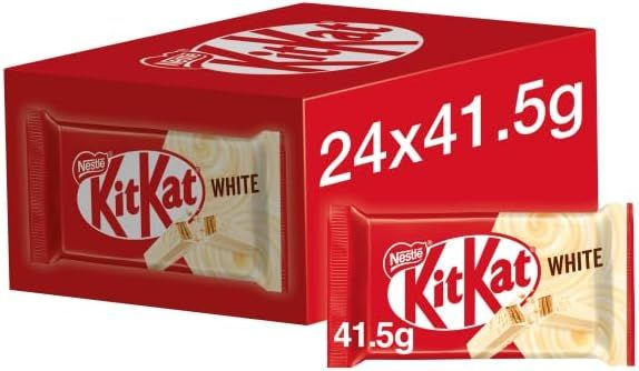 Шоколадный батончик KitKat 4 Fingers White, с белым шоколадом, 41,5 гр, 24 шт  #1