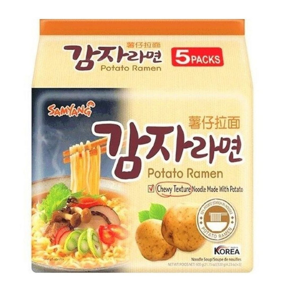 Лапша Samуang Ramen Potato. Самянг со вкусом картофеля, 600гр, Корея  #1