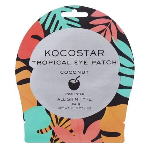 KOCOSTAR TROPICAL EYE PATCH COCONUT Гидрогелевые патчи под глаза с экстрактом кокоса 3мл  #1