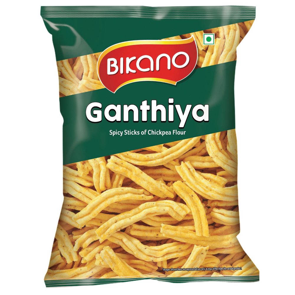 GANTHIYA, Bikano (ГАНТИЯ закуска индийская из нутовой муки, Бикано), 200 г.  #1