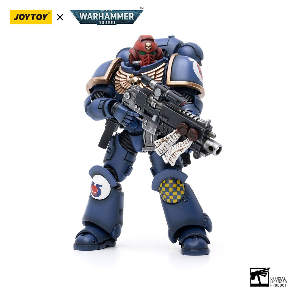 Фигурка JOYTOY Warhammer 40k 1:18 Ultramarines Heroes of the Chapter Brother Veteran Sergeant Castor #1