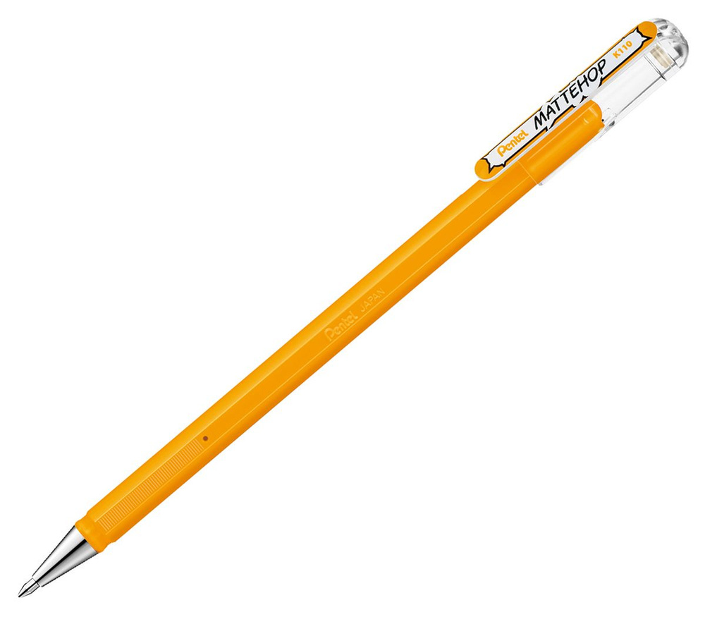 Ручка гелевая PENTEL MATTEHOP K110-VF2X YELLOW ORANGE желто-оранжевые чернила  #1