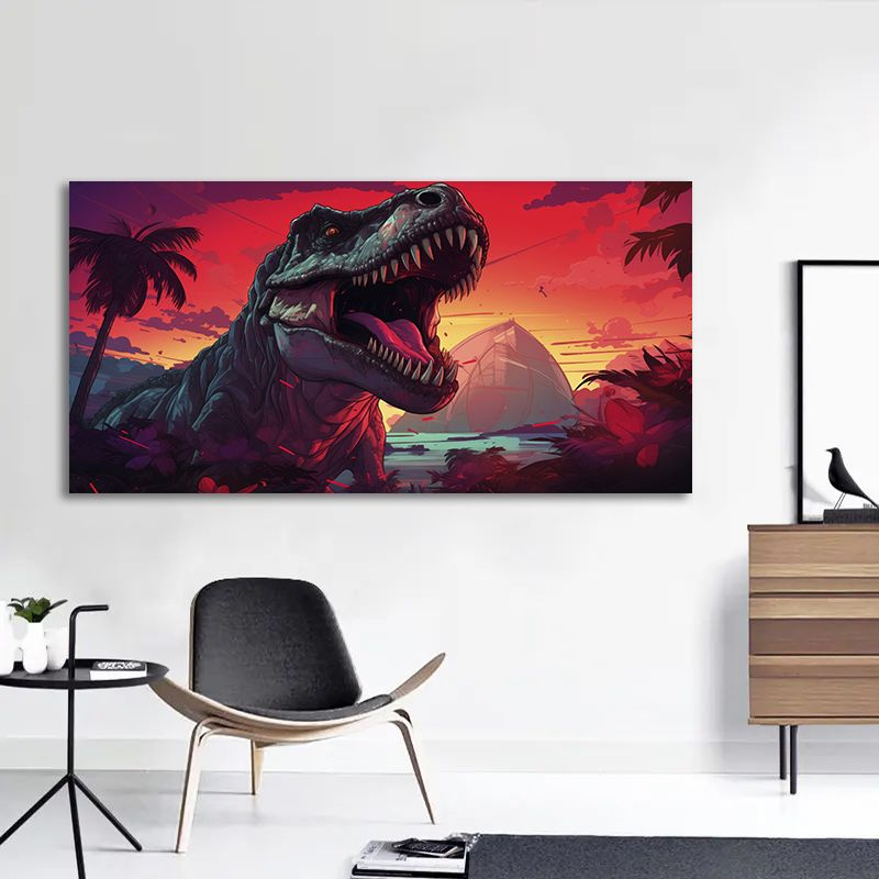 Большая картина Тираннозавр, 50х100 см. #1