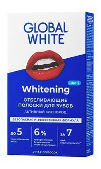 Средство для отбеливания зубов Global White Teeth Whitening Strips 7 Pack #1