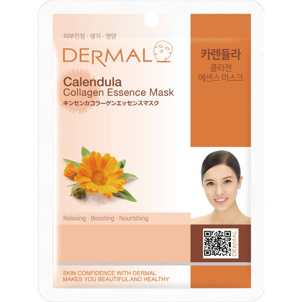 Dermal "Calendula Collagen Essence Mask" Косметическая маска с коллагеном и экстрактом календулы, 23 #1