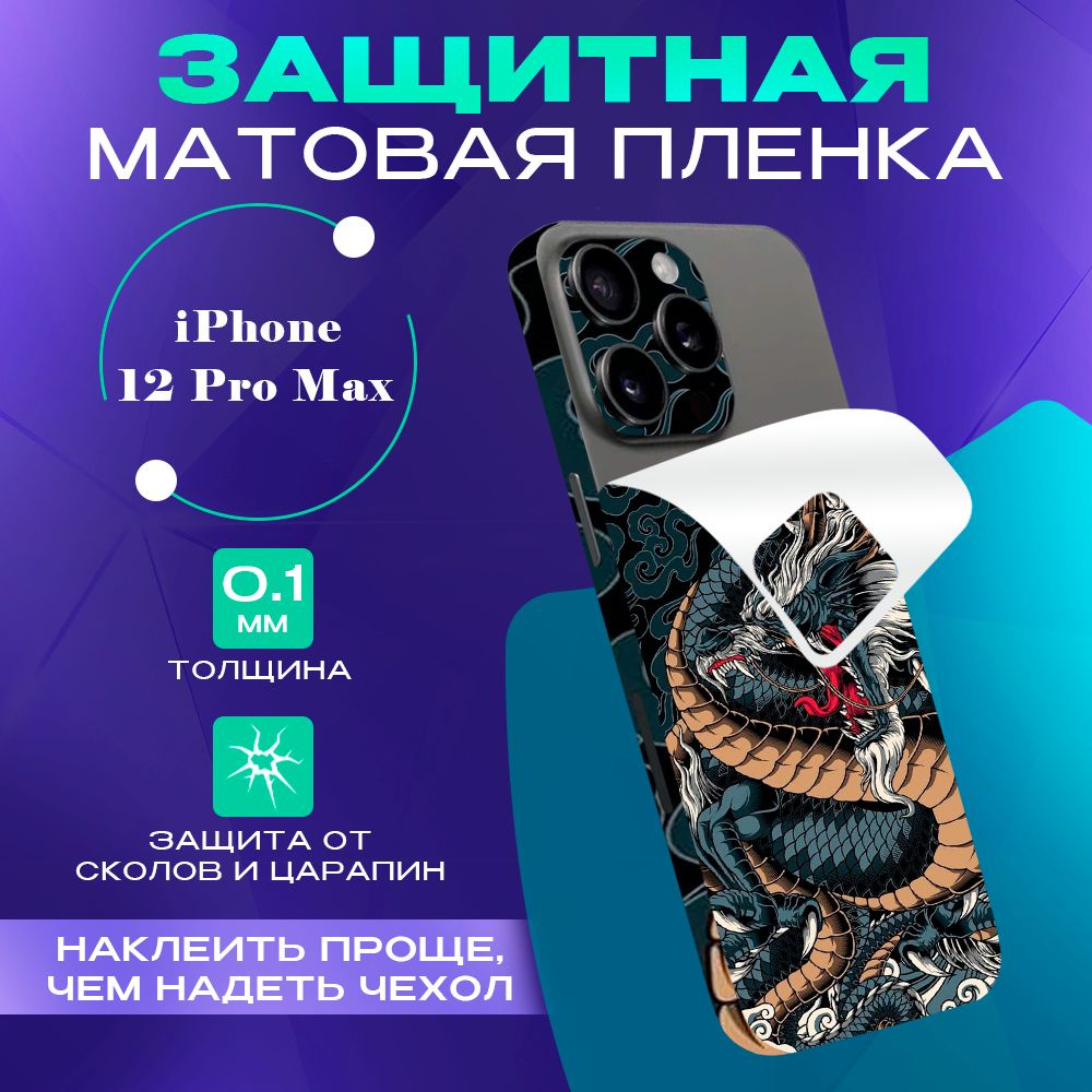 Гидрогелевая пленка на iPhone 12 Pro Max на заднюю панель #1