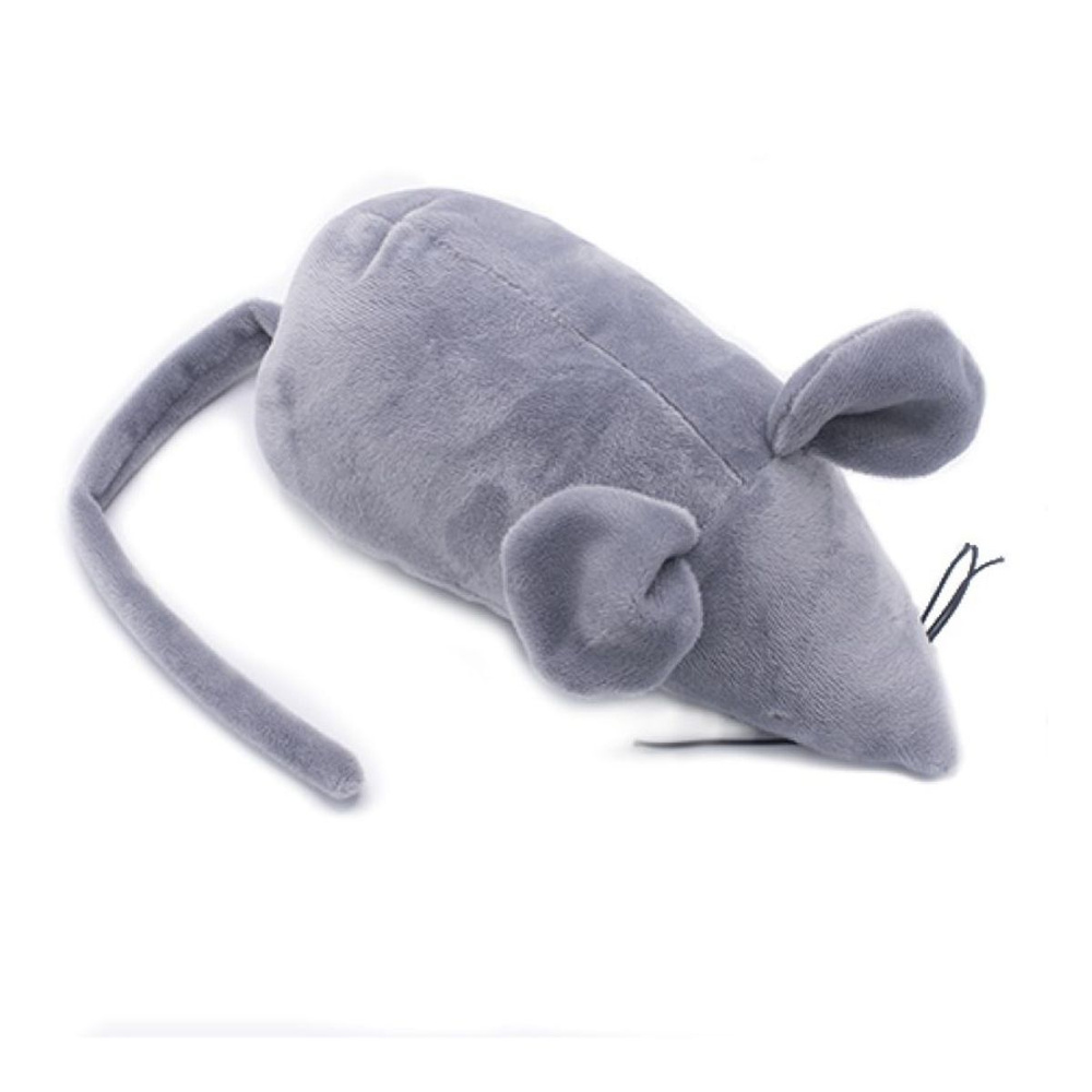Игрушка для кошек Крыс АНАТОЛИЙ с валерианой GoSi, цвет серый, 23 см  #1