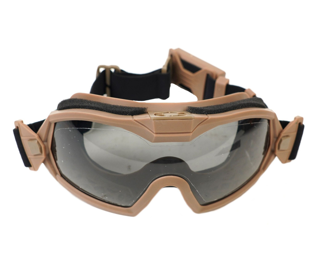 Очки-маска EmersonGear Tactical Anti-fog goggles w/fan (Desert) #1